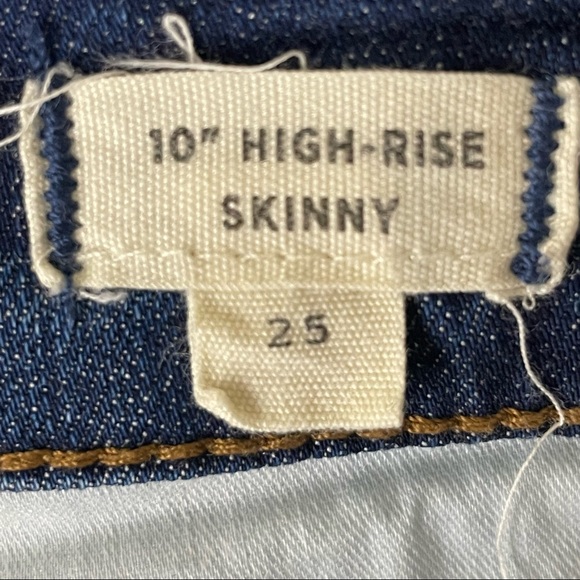 MADEWELL 10” HIGH RISE SKINNY JEANS HEM EDITION 26” BLUE 25 - Picture 11 of 14